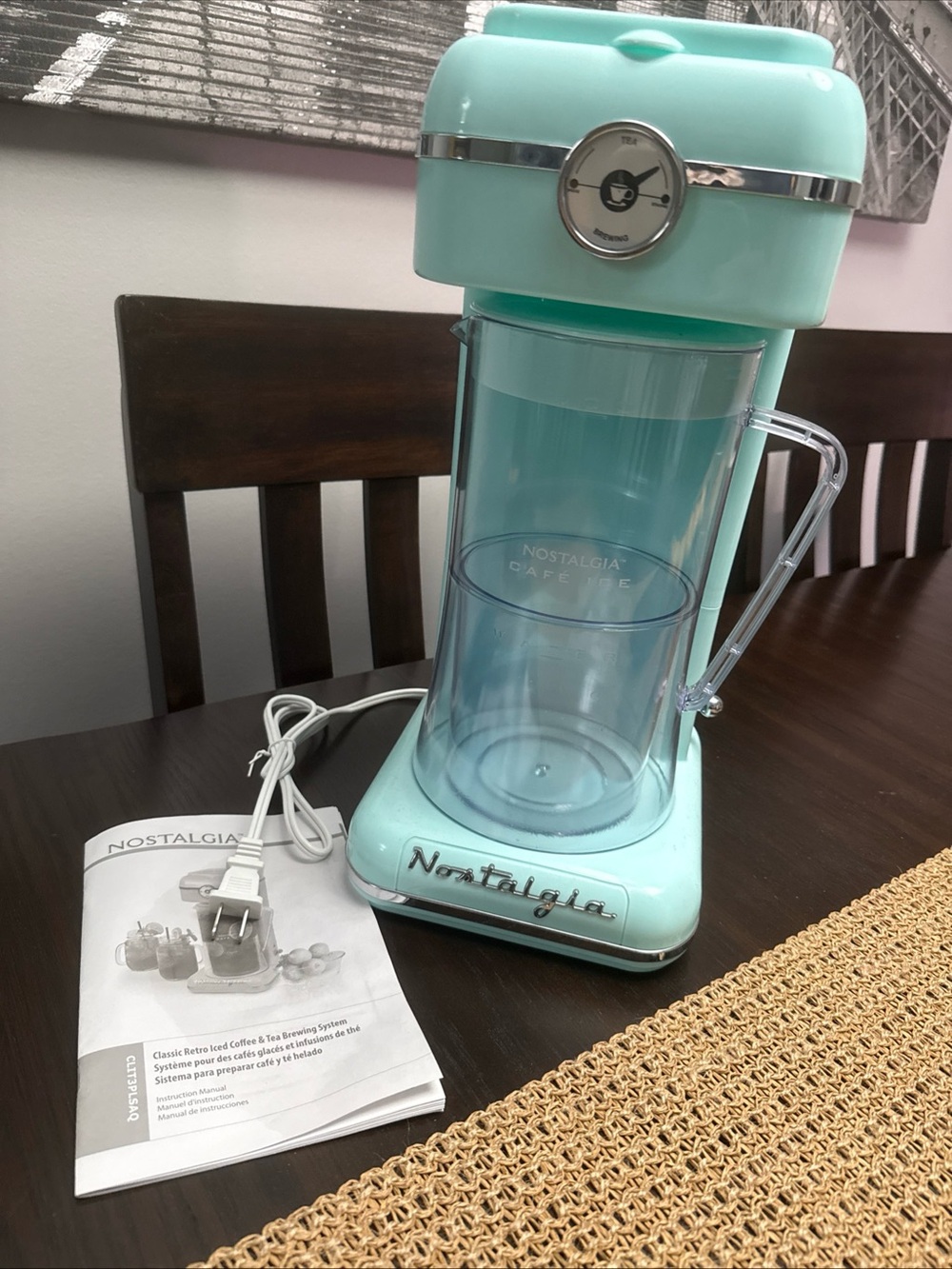 NEW!! Nostalgia Retro Vintage Style Café Ice Tea Brewer / Maker - 3 Quart